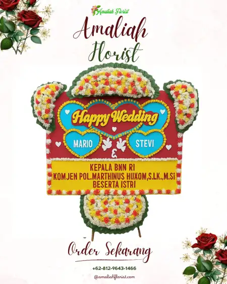 Papan Bunga Pernikahan Mengen